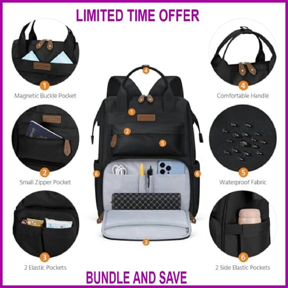 Waterproof Laptop Backpack 15.6-17.3 Inch Anti-Theft Travel Business Bag